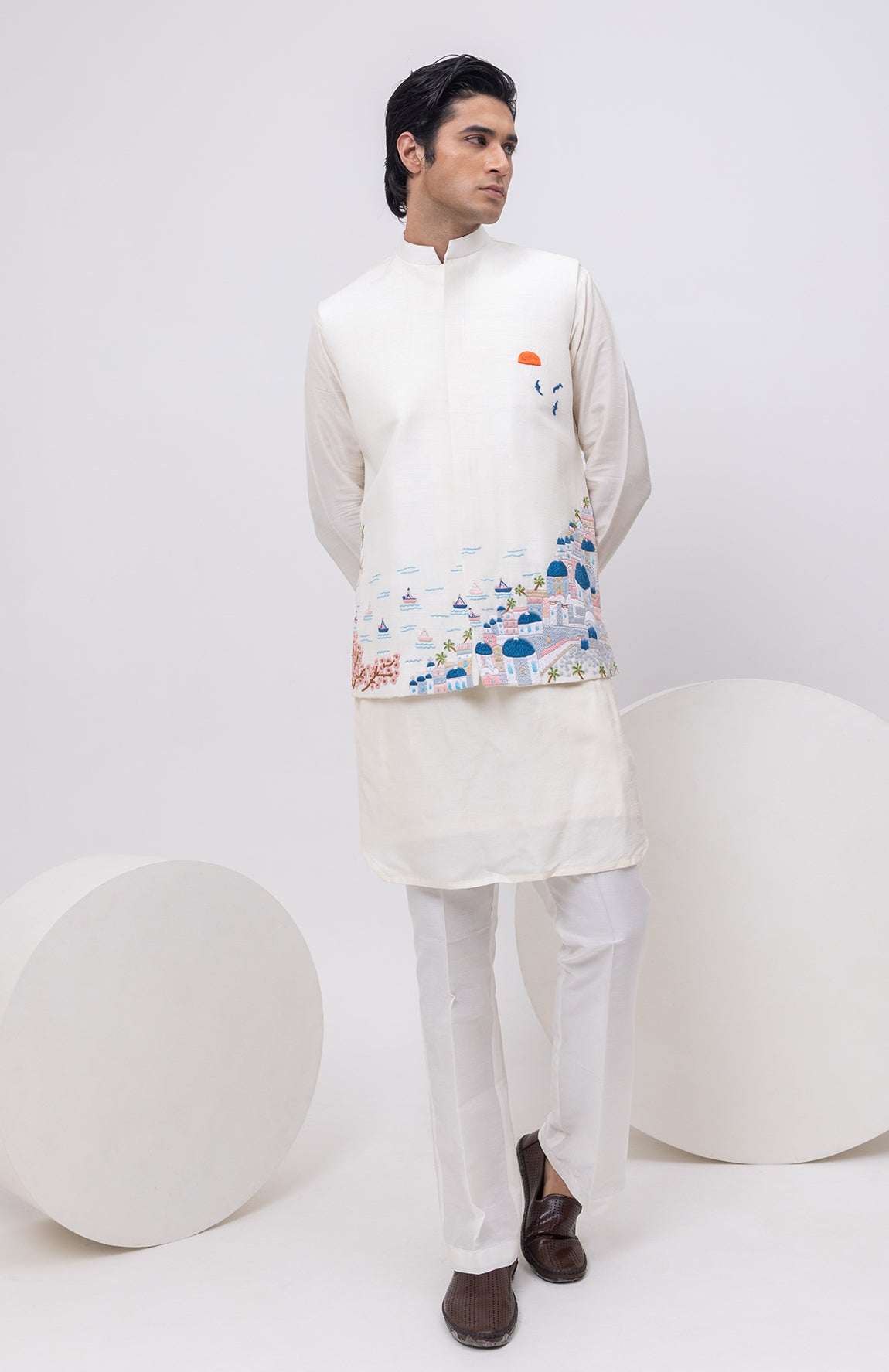 GREECE DESIGNER NEHRU JACKET WITH KURTA & PANT SET