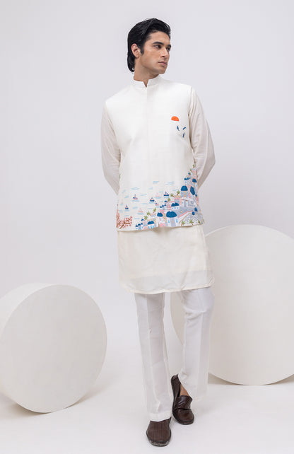 GREECE DESIGNER NEHRU JACKET WITH KURTA & PANT SET