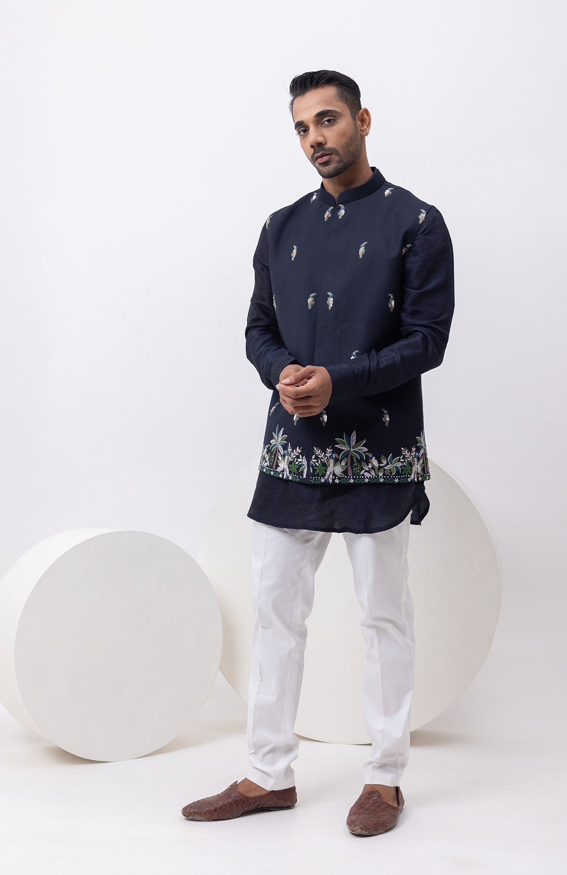 MACOW DESIGNER NEHRU JACKET WITH KURTA & PANT SET