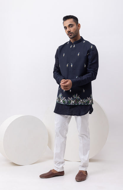 MACOW DESIGNER NEHRU JACKET WITH KURTA & PANT SET