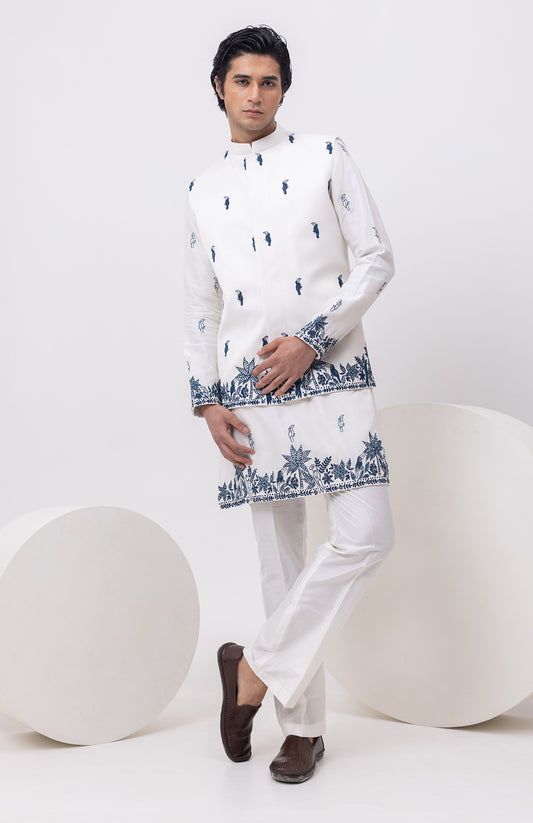 MACAW DESIGNER NEHRU JACKET WITH KURTA & PANT SET