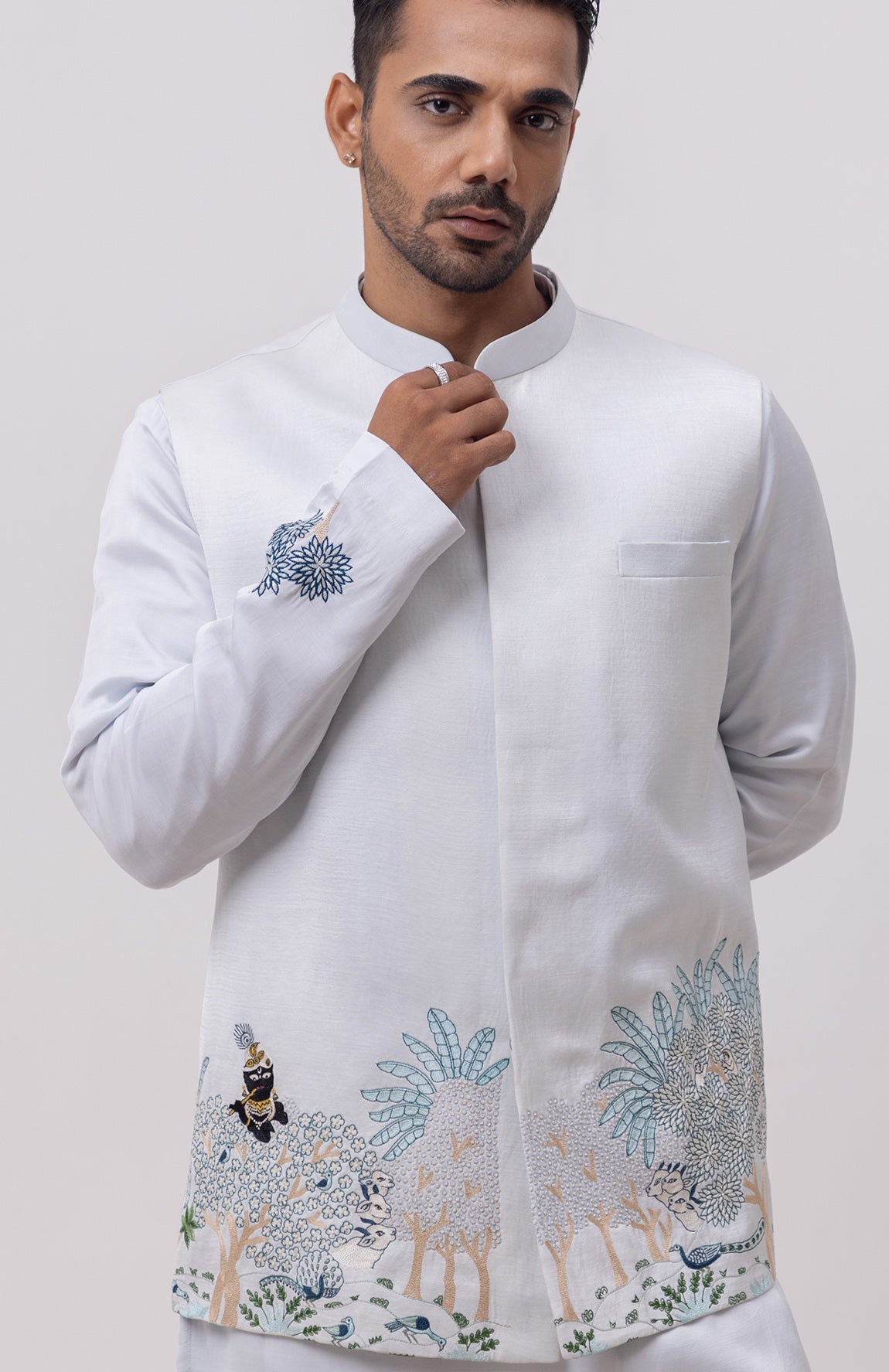 VRINDAVAN DESIGNER NEHRU JACKET WITH KURTA & PANT SET