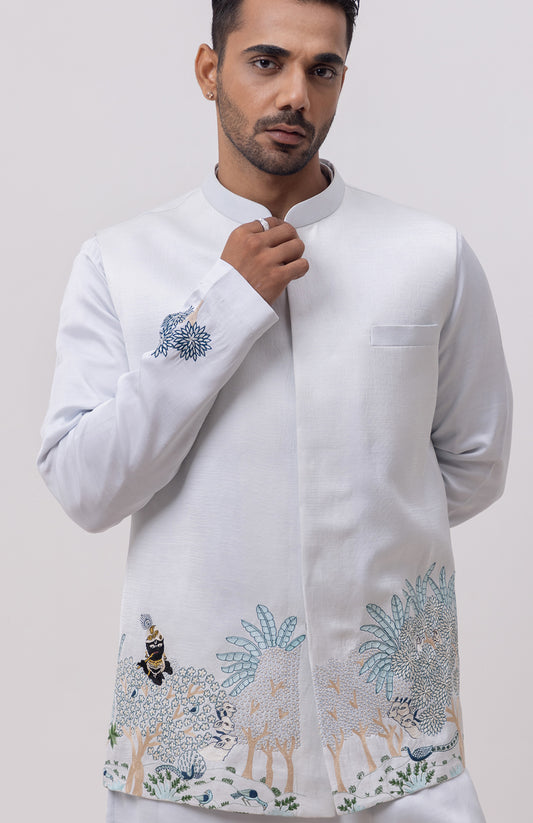 VRINDAVAN DESIGNER NEHRU JACKET WITH KURTA & PANT SET