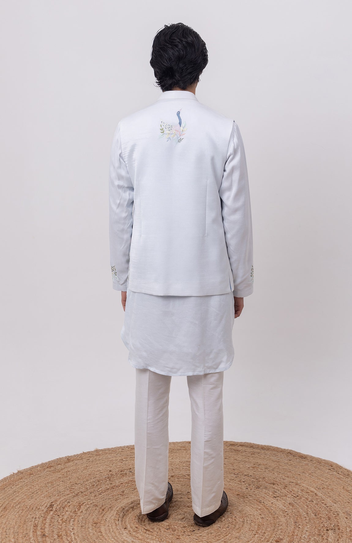 SWAN DESIGNER NEHRU JACKET / BUNDI WITH KURTA & PANT SET