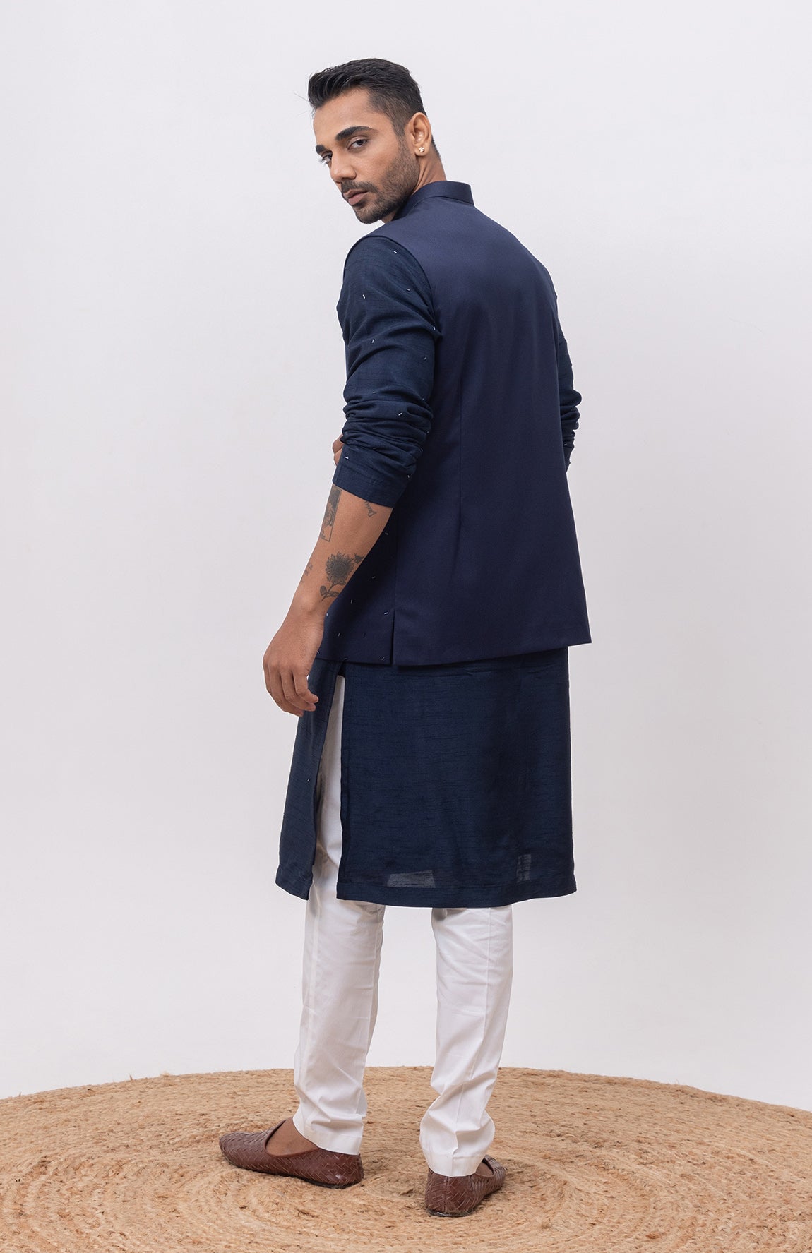 FIREFLY DESIGNER NEHRU JACKET / BUNDI WITH KURTA & PANT SET