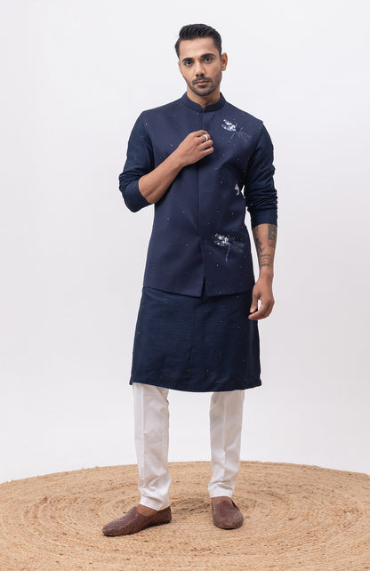 FIREFLY DESIGNER NEHRU JACKET / BUNDI WITH KURTA & PANT SET