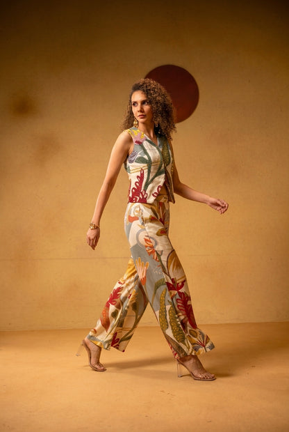 CORAL PEPLUM TOP COORD SET