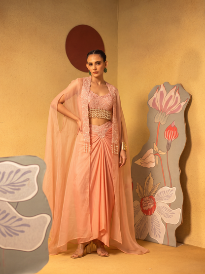 Peach cape set