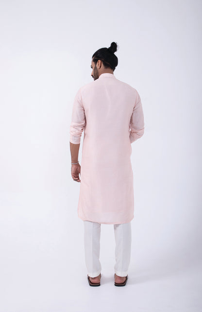 PINK COLORFUL CLUSTER KURTA SET