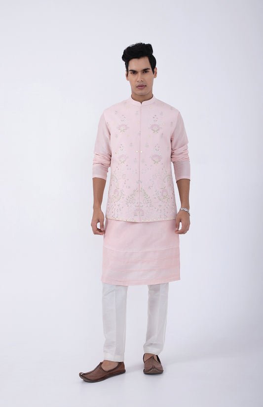 PASTEL PINK GARDEN EMB BUNDI