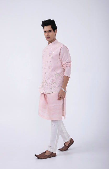PASTEL PINK GARDEN EMB BUNDI