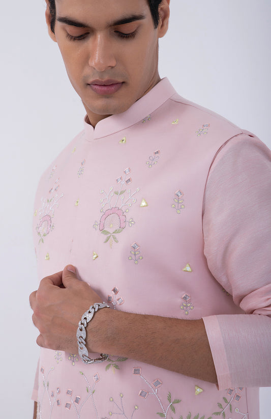 PASTEL PINK GARDEN EMB BUNDI