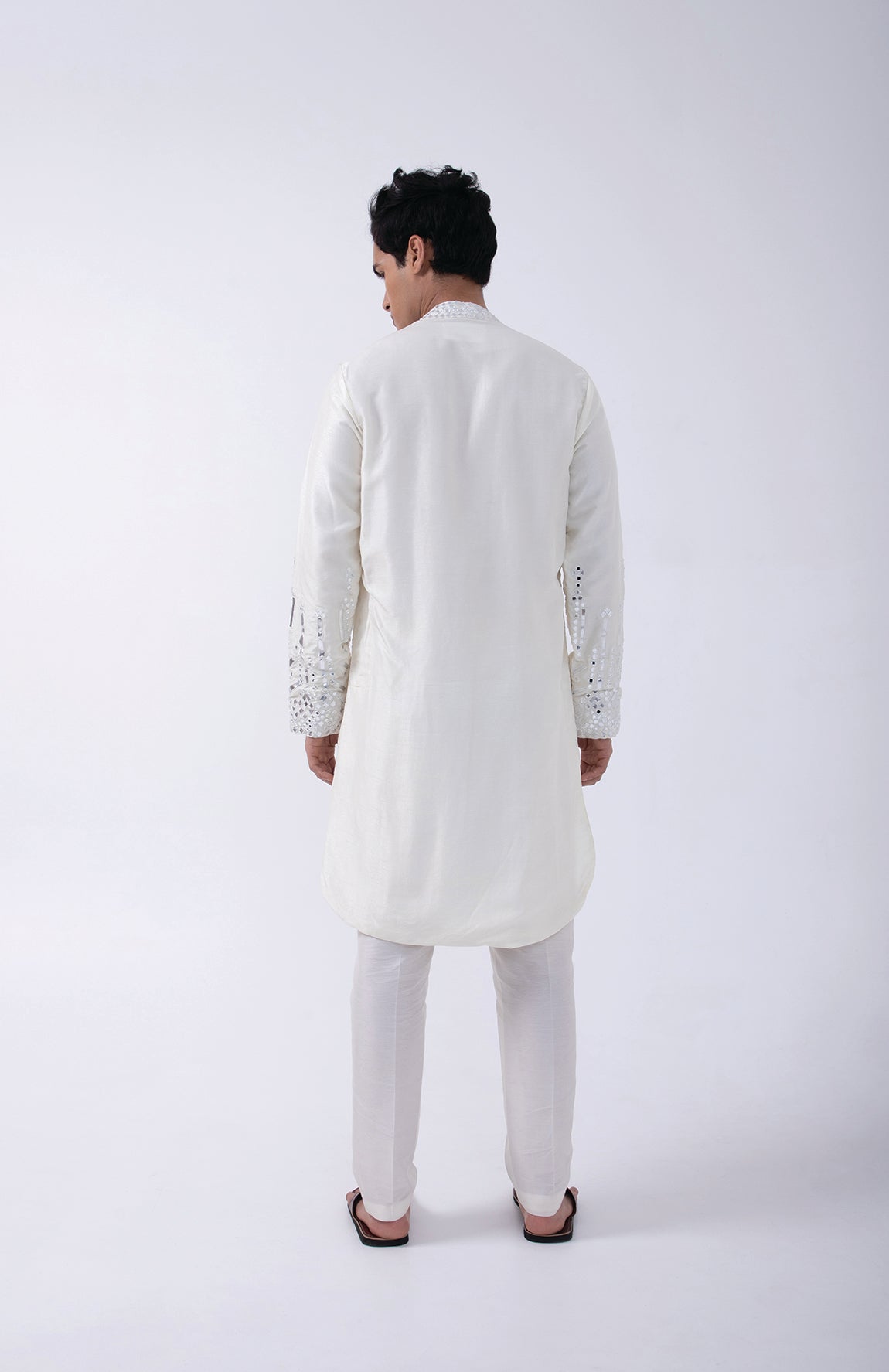IVORY HEAVY EMB GAP KURTA SET