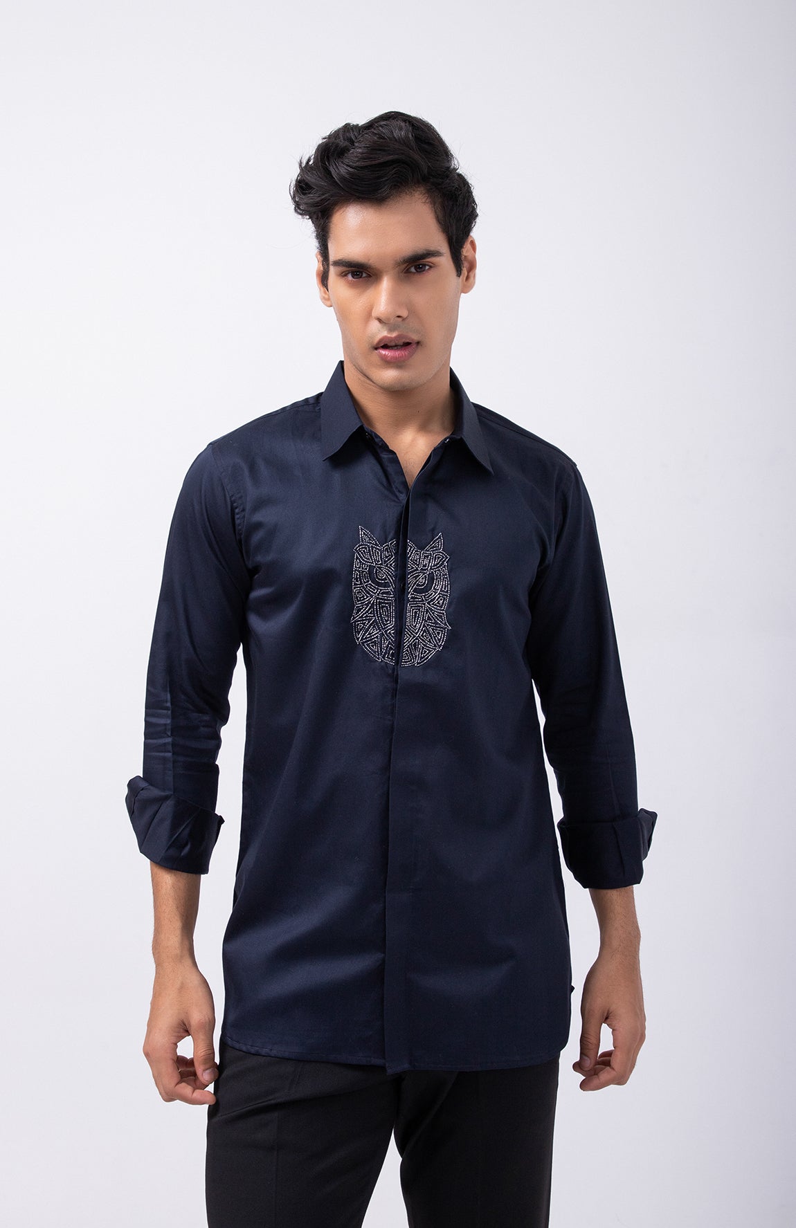 NAVY BLUE OWL SHIRT