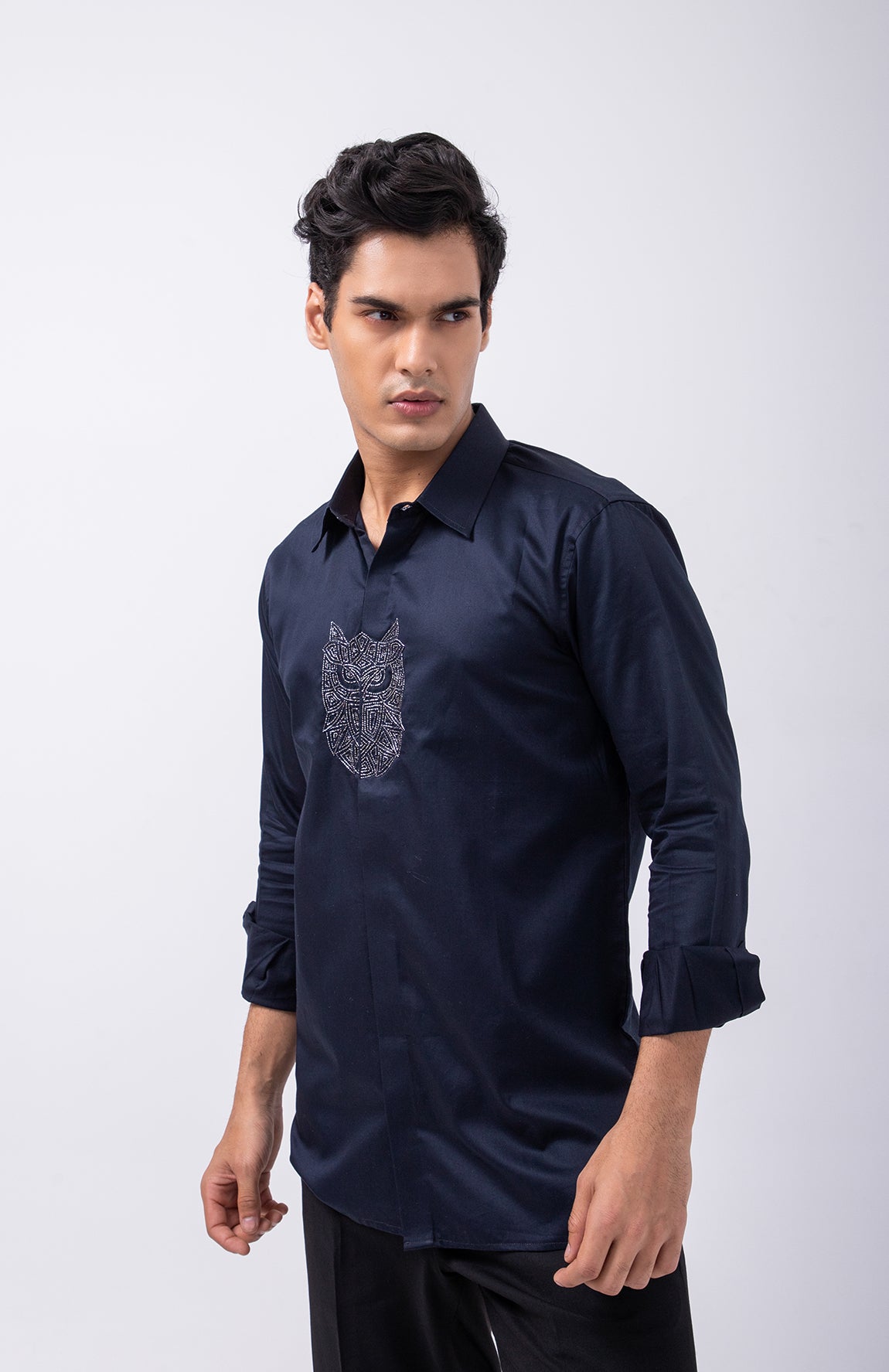 NAVY BLUE OWL SHIRT