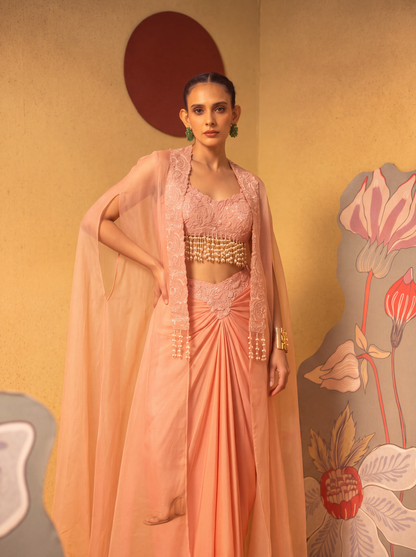 Peach cape set